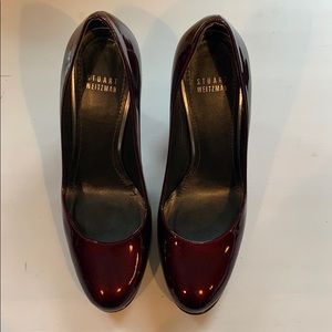 Stuart Weitzman Red Patent Leather Heels